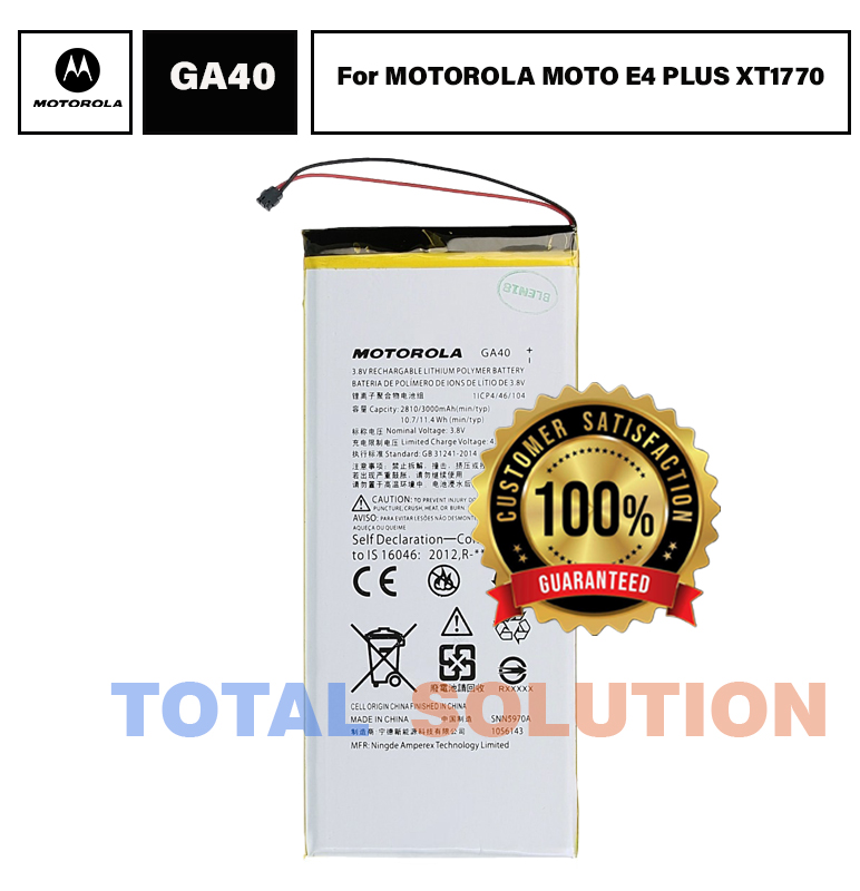 ORIGINAL MOTOROLA MOTO G4+ G4 Plus MOBILE BATTERY GA40 3000mAh