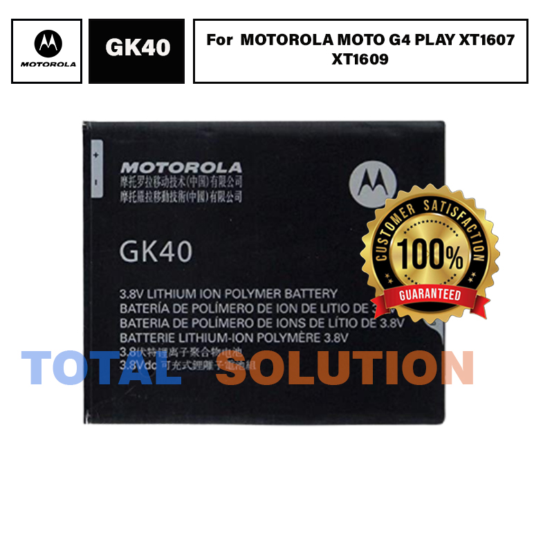 ORIGINAL GK40 BATTERY FOR MOTOROLA MOTO G4 PLAY XT1607 XT1609 WITH 2800mAh