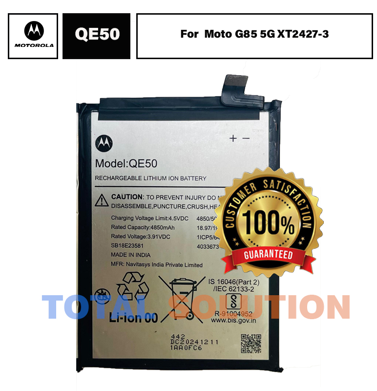 100% Original Brand New Motorola QE50 Battery for Moto G85 5G XT2427-3 Mobile 5000mAh 6 months warranty