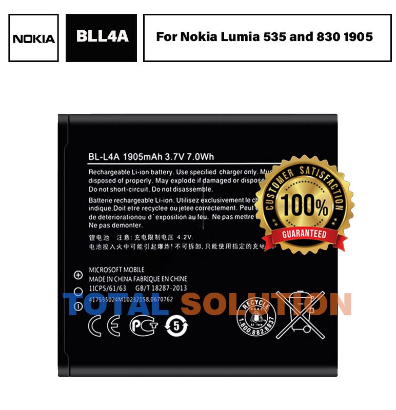 Original Microsoft Lumia 535 and 830 1905 mAh Battery