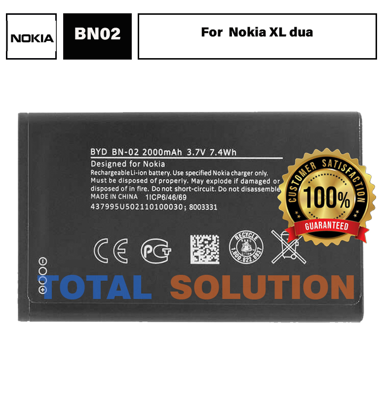 Original 499Nokia BN-02 battery for Nokia XL dual Phone Battery- 2000mAh