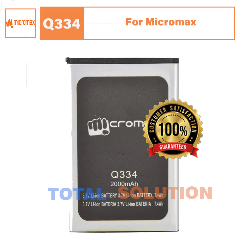 Original Micromax Q334 battery with 2000 mAh & 3 months dealer warranty