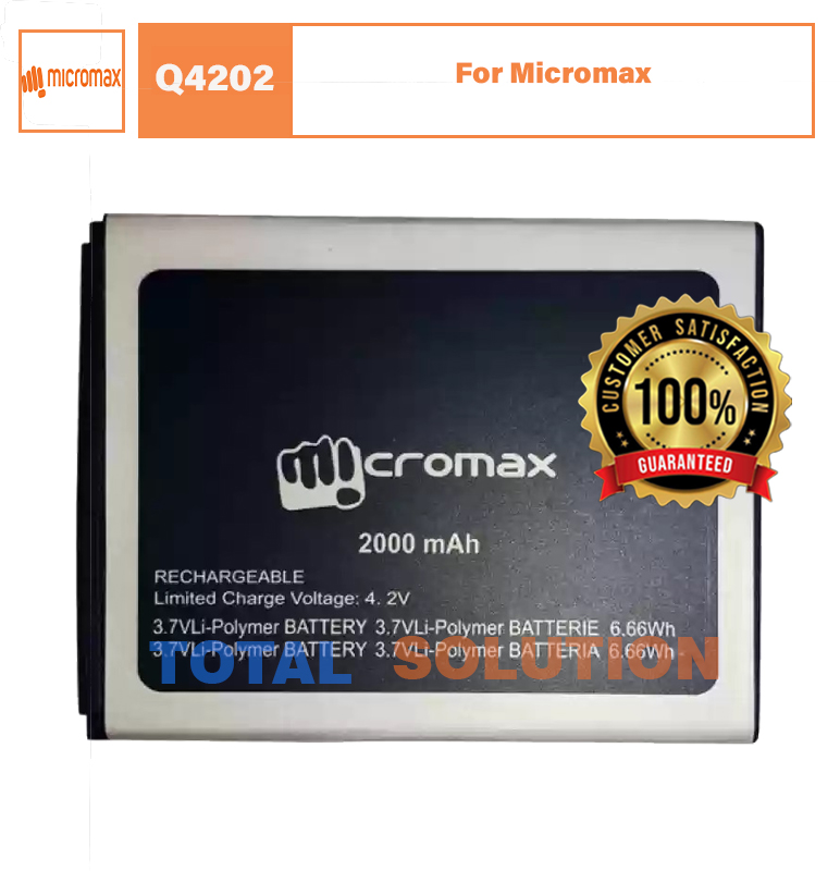 Original Micromax Q4202 battery with 1750 mAh