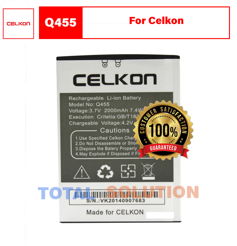 Original Battery For Celkon Q455 Mobile With 2000mAh