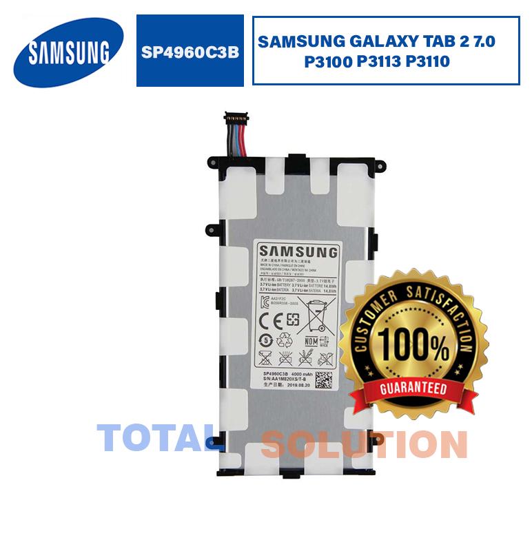 ORIGINAL SAMSUNG SP4960C3B Battery For Samsung Galaxy Tab 2 7.0 Plus P3110 P3100 P6200 P6210 - 4000mAh