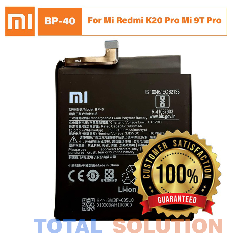 100% Original New Xiaomi BP40 Battery For Mi Redmi K20 Pro Mi 9T Pro - 4000mAh