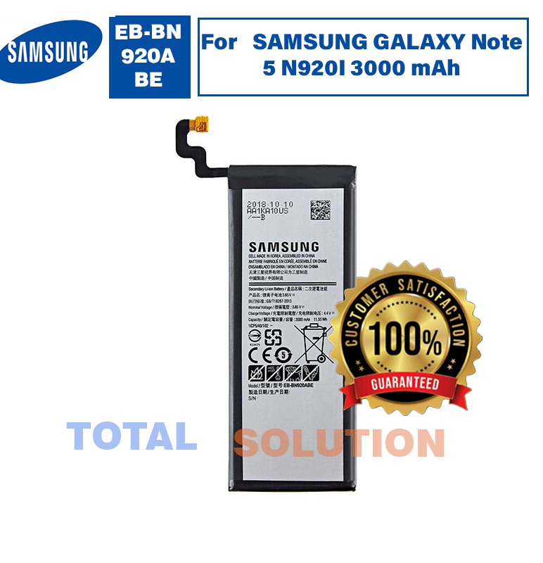 Original Samsung EB-BN920ABE BATTERY FOR Samsung Galaxy Note5 N920 N920I 3000mAh