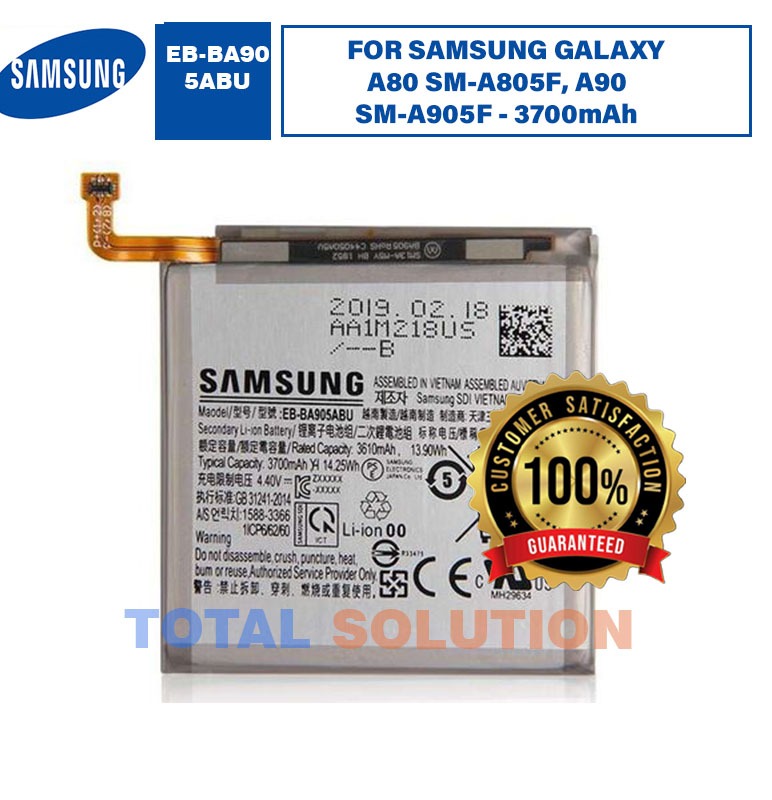 ORIGINAL EB-BA905ABU BATTERY FOR SAMSUNG GALAXY A80 SM-A805F, A90 SM-A905F - 3700mAh