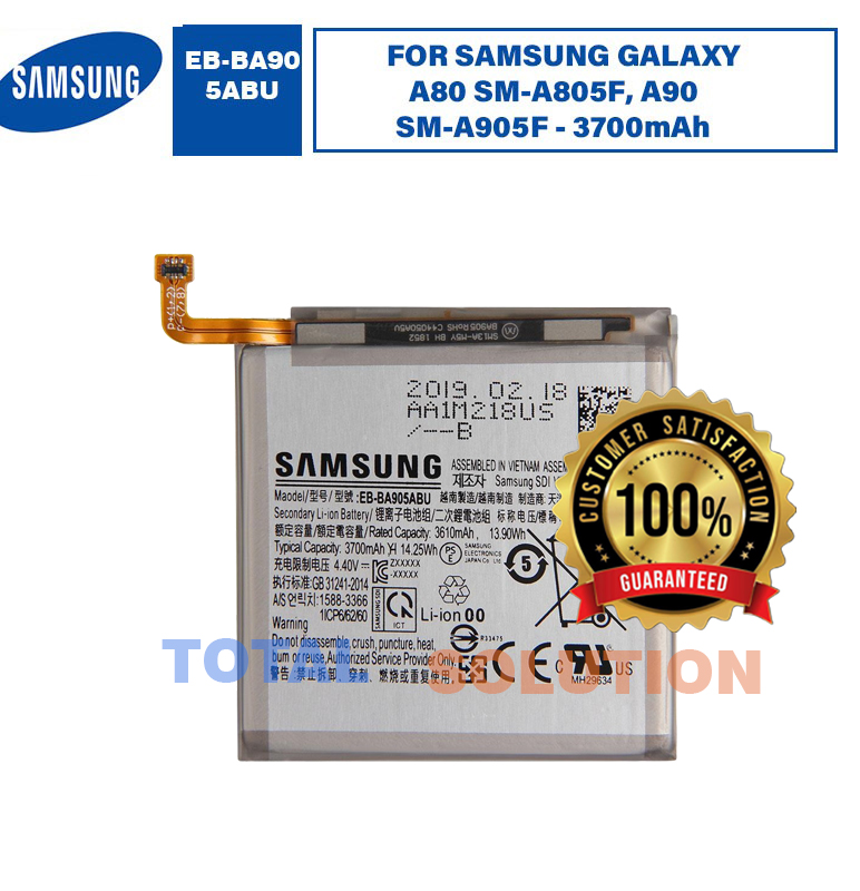 ORIGINAL EB-BA905ABU BATTERY FOR SAMSUNG GALAXY A80 SM-A805F, A90 SM-A905F - 3700 mAh