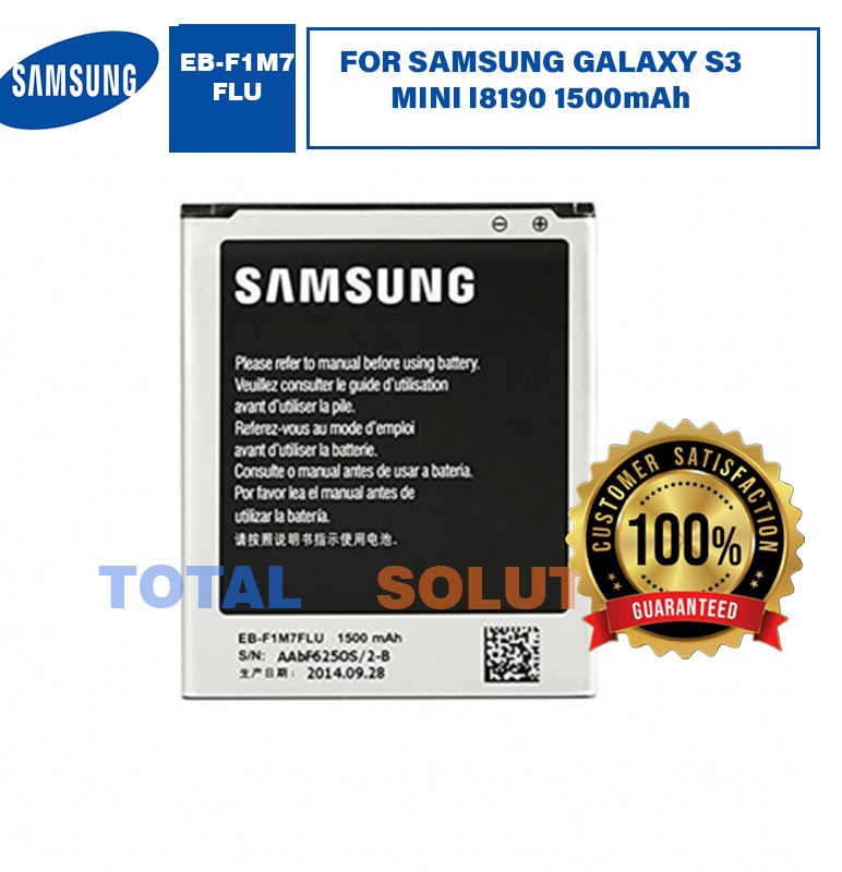 ORIGINAL BATTERY EB-F1M7FLU FOR SAMSUNG GALAXY S3 MINI I8190 1500mAh