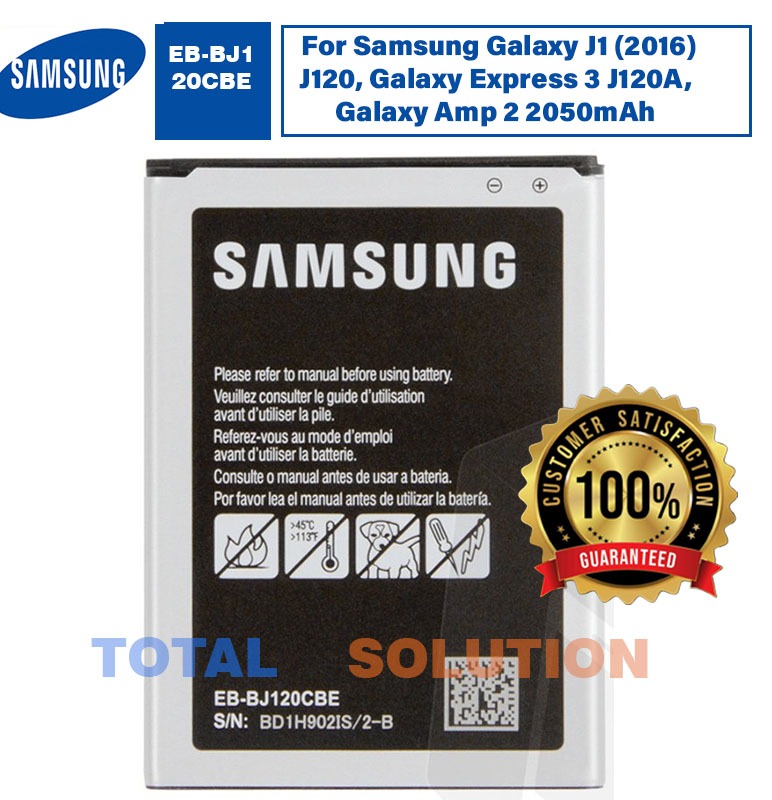 Original EB-BJ120CBE Battery For Samsung Galaxy J1 (2016) J120, Galaxy Express 3 J120A, Galaxy Amp 2 2050mAh