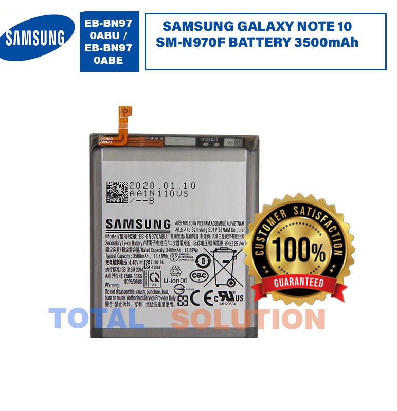 Original Samsung EB-BN970ABU Battery For Samsung Galaxy Note 10 / Note X Mobile - 3500mAh