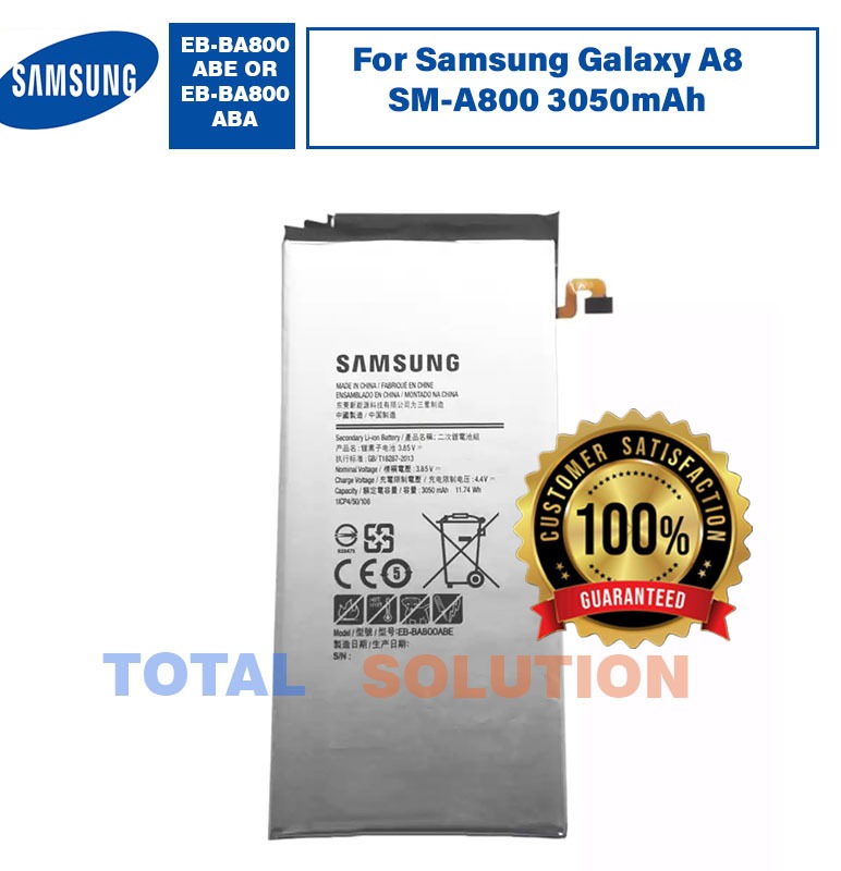 Original Samsung EB-BA800ABE Battery For Samsung Galaxy A8 SM-A800 3050mAh