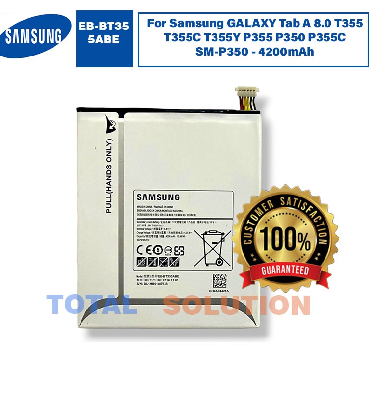 Original EB-BT355ABE Battery For Samsung GALAXY Tab A 8.0 T355 T355C T355Y P355 P350 P355C SM-P350 - 4200mAh