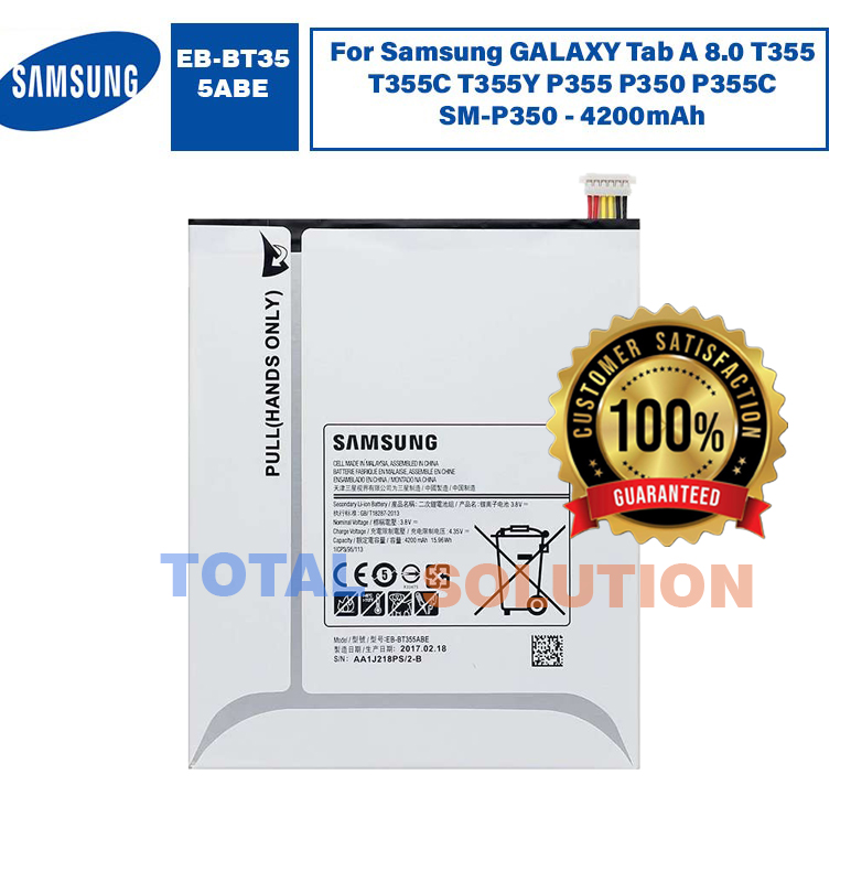 100% Original Samsung battery for Samsung Galaxy Tab A 8.0 SM-T350 SM-T355 SM-T355C SM-T357W EB-BT355 BT355ABA EB-BT355ABE T355 T355C T357