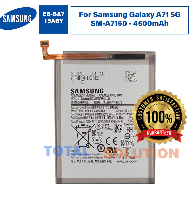 100%Original Samsung EB-BA715ABY Battery For Samsung Galaxy A71 5G SM-A7160 - 4500mAh