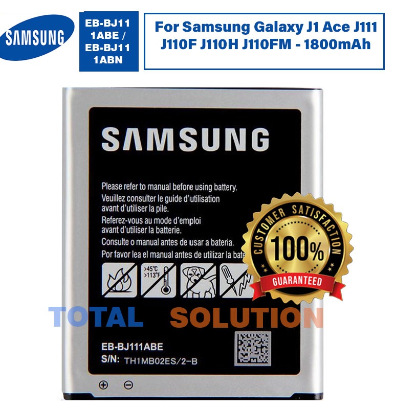 OriginaI Samsung EB-BJ111ABE Battery For Samsung Galaxy J1 Ace J111 J110F J110H J110FM - 1800mAh