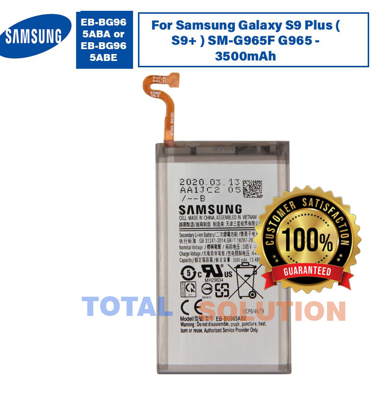 100%Original EB-BG965ABA Battery For Samsung Galaxy S9 Plus ( S9+ ) SM-G965F G965 - 3500mAh