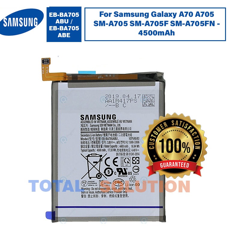 NEW Original Samsung Galaxy A70 Battery EB-BA705ABU - 4500mAh