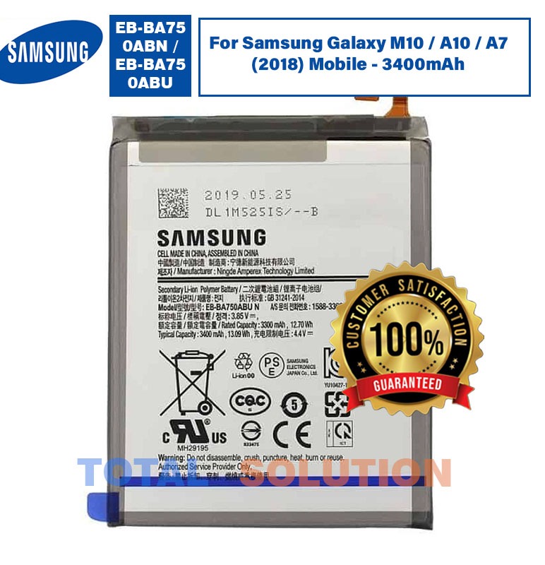 Brand New Original Samsung Galaxy A10 (SM-A105F) Battery EB-BA750ABU 3300mAh
