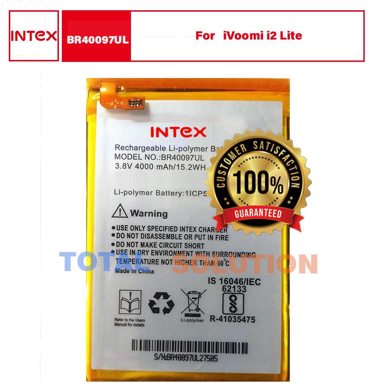 Original  New Intex BR40097UL Battery for iVoomi i2 Lite