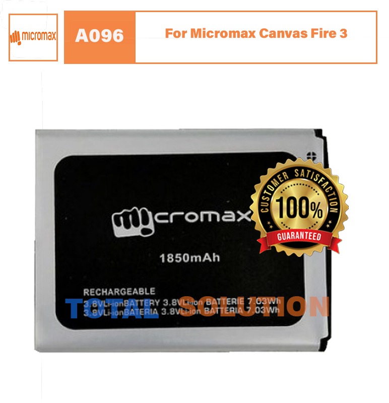 Original Micromax A096 battery with 1850 mAh & 3 months dealer warranty