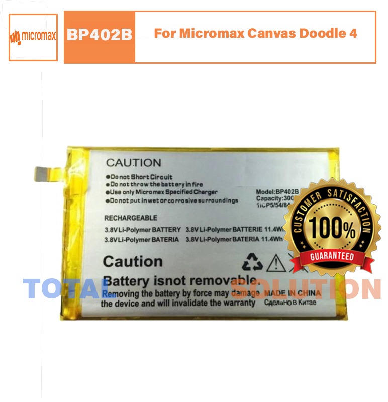 Original Micromax Q391 Battery For Micromax Canvas Doodle 4 Mobile BP402B - 3000mAh