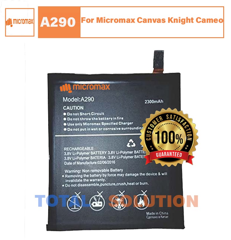 100% Original Battery For Micromax A290 Canvas Knight Cameo with 2300mAh