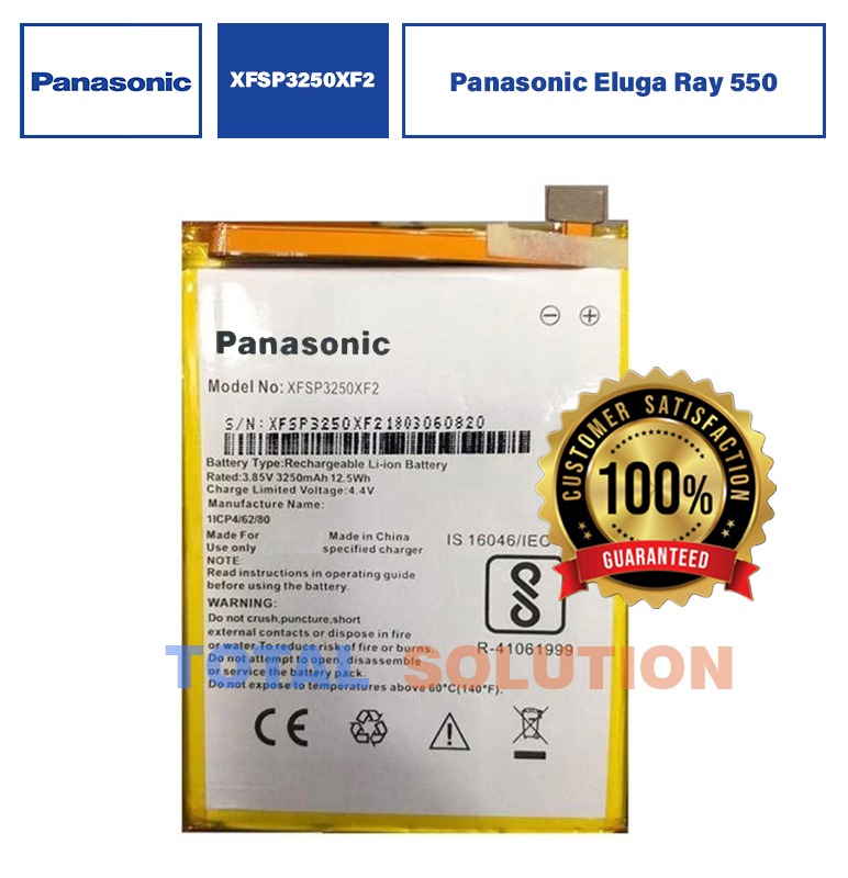 Original Panasonic XFSP3250XF2 Battery For Panasonic Eluga Ray 550 Mobile - 3250mAh
