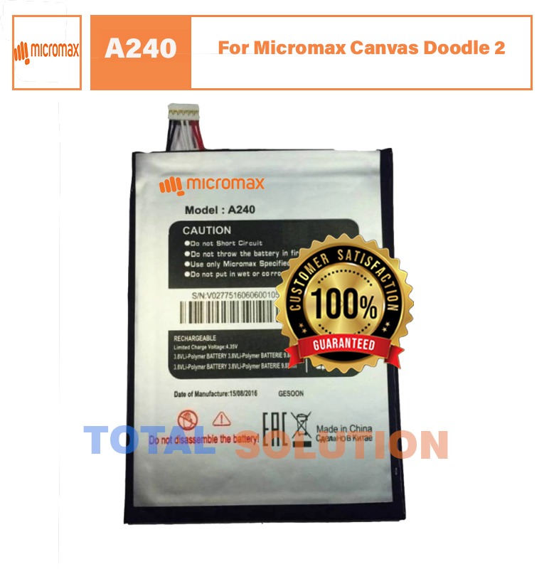 Original Micromax Canvas Doodle 2 A240 Battery With 2600mAh