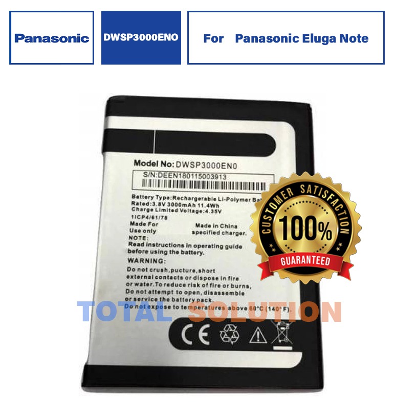 100% Original Brand New Panasonic DWSP3000EN0 battery for Panasonic Eluga Note mobile