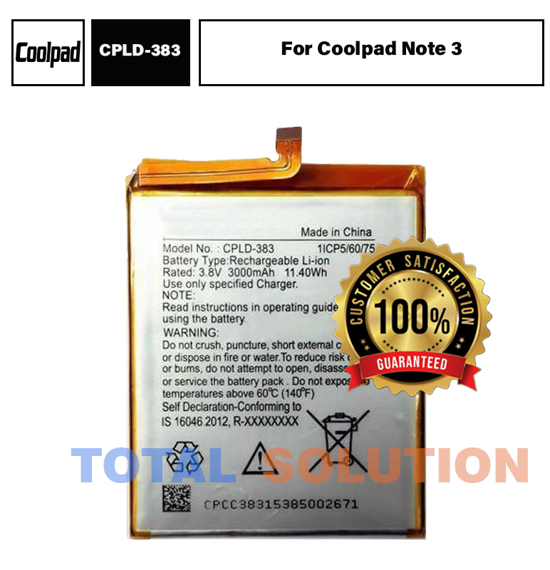 100%ORIGINAL CPLD-383 BATTERY FOR Coolpad Note 3 Mobile 3000mAh