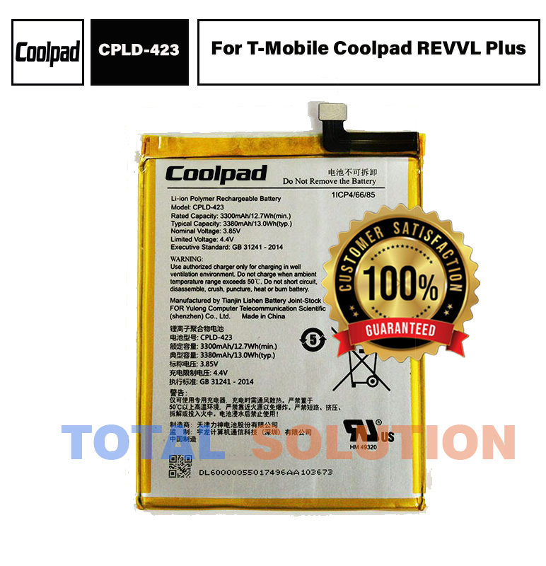 100% Original Coolpad CPLD-423 Battery For T-Mobile Coolpad REVVL Plus C3701A - 3380mAh