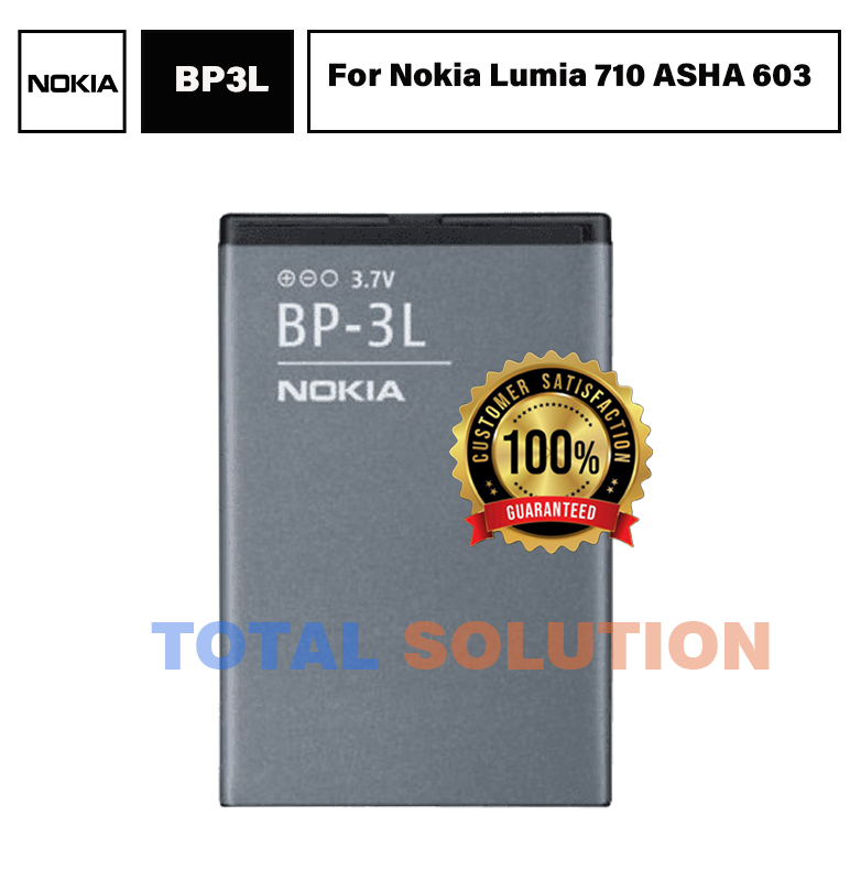 Original Nokia BP-3L BP3L Battery For Nokia Lumia 710 ASHA 603 1300mAh
