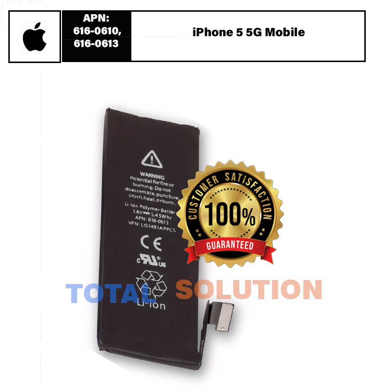 Original iPhone Battery APN: 616-0610, 616-0613 For iPhone 5 5G Mobile With 1440mAh